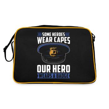 Un policier Certains héros portent des capes de policier - Sac Retro - noir/or - Dos
