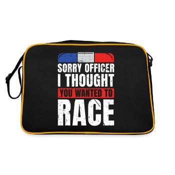Policier désolé officier je pensais que vous shérif - Sac Retro - noir/or - Dos