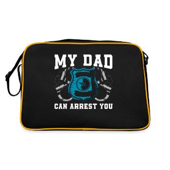 Police Officer My Dad Can Arrest You Police Chief - Retro Bag - black/gold - Back