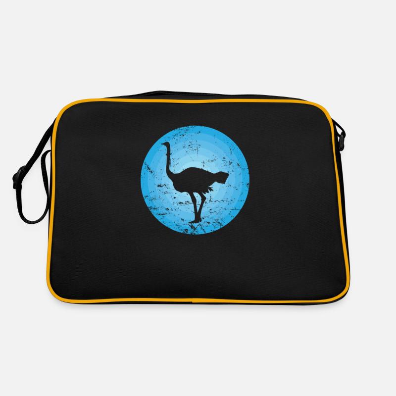 Vogel Strauß schneller Großvogel Retro Tasche
