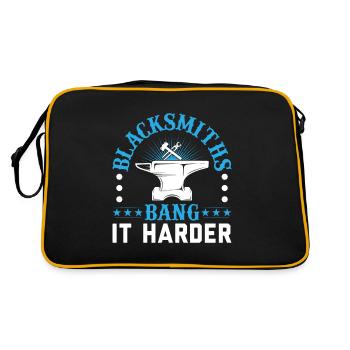 Blacksmiths Bang It Harder And Rock Them Like No - Retro Bag - black/gold - Back