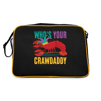 Who's Your Crawdaddy Dad Father's Day Crawfish Mardi - Retro Bag - black/gold - Back