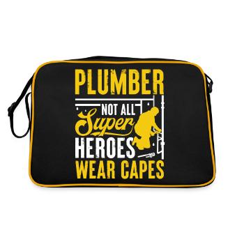 Plumber, Plumber, Mechanic - Retro Bag - black/gold - Back