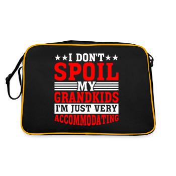 I Don't Spoil My Grandkids 5 - Retro Tasche - Schwarz/Gold - Hinten