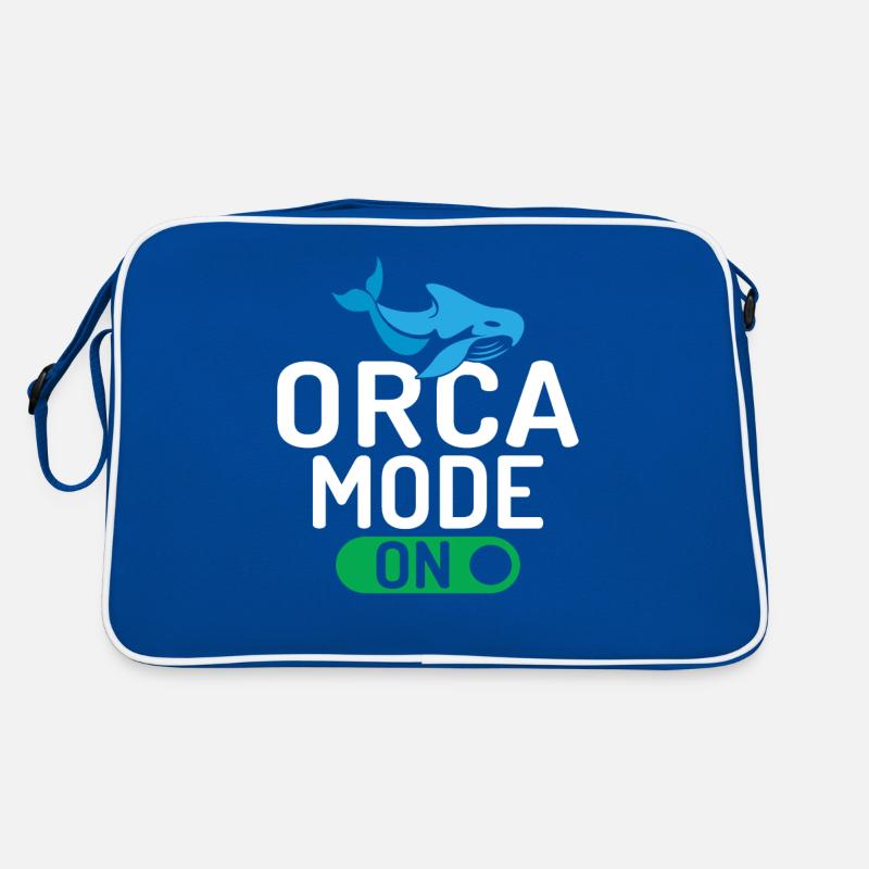 Orca Wal Geschenke Retro Tasche