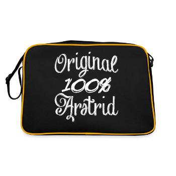 Original 100% Astrid - Retro Tasche - Schwarz/Gold - Hinten