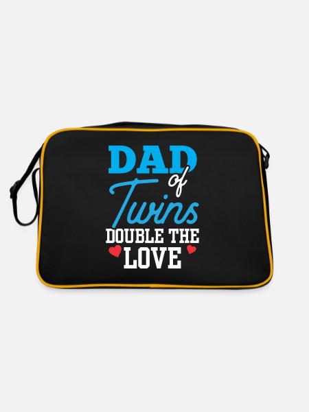 Father of Twins Double Love Twin - Retro Bag - black/gold - Back