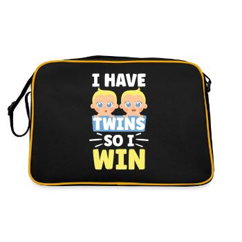 J’ai des jumeaux, donc je gagne des jumeaux - Sac Retro - noir/or - Dos