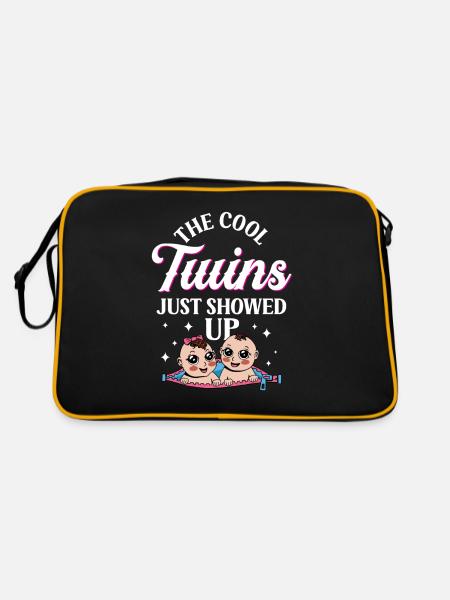 The cool twins have just surfaced humor - Retro Bag - black/gold - Back