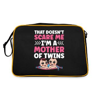 Ça ne me fait pas peur maman jumelles humour - Sac Retro - noir/or - Dos