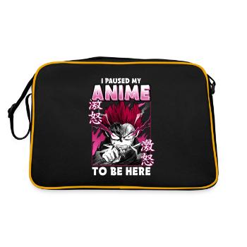 ANIME BOYS IPAUSEDMYANIMETOBEHERE - Sac Retro - noir/or - Dos