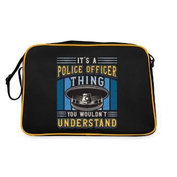 Policier C’est un truc de policier Shérif - Sac Retro - noir/or - Dos