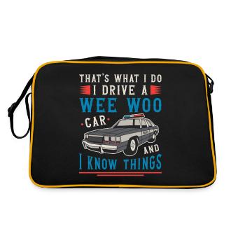 Policier c’est ce que je fais Je conduis Policier - Sac Retro - noir/or - Dos