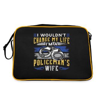 Police Officer Wouldn't Change My Life Sheriff Cop - Retro Bag - black/gold - Back