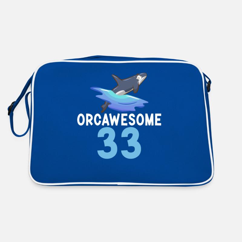 Orca Wal Geschenke Retro Tasche