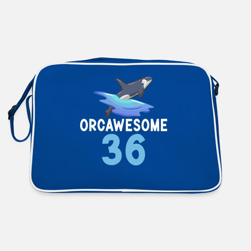 Orca Wal Geschenke Retro Tasche