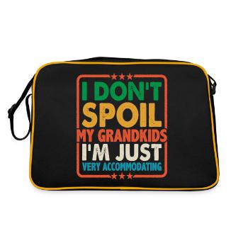 I Don't Spoil My Grandkids 6 - Retro Tasche - Schwarz/Gold - Hinten