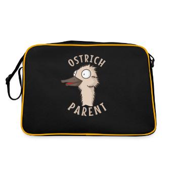 Ostrich Parent ratite ostrich nature - Retro Bag - black/gold - Back