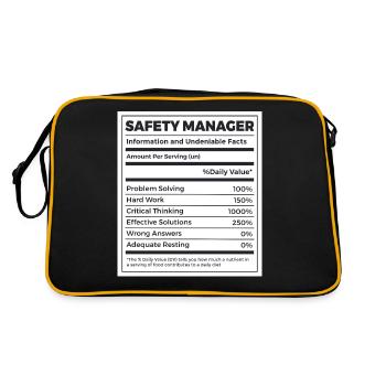 Beauftragter für Arbeitssicherheit Manager - Retro Tasche - Schwarz/Gold - Hinten