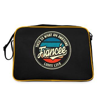 Fiancée Best Wedding Proposal Retro Gift - Retro Bag - black/gold - Back