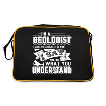 Geologist I'm A Geologist - Retro Bag - black/gold - Back