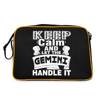 Gemini Keep Calm And Let The Gemini Handle It - Retro Bag - black/gold - Back