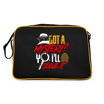 Detective Got A Mystery Fingerprint Investigation - Retro Bag - black/gold - Back