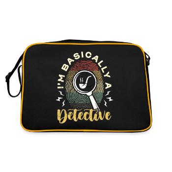 Detective I'm Basically A Detective Investigator - Retro Bag - black/gold - Back