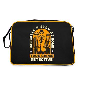 Detective Basically A Stay At Home Law Enforcement - Retro Bag - black/gold - Back