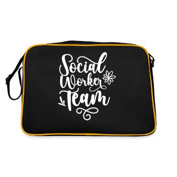 Social Worker Team Social Work Social Work - Retro Bag - black/gold - Back