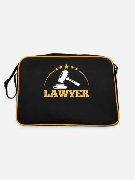 Lawyer Law Degree Lawyer - Retro Bag - black/gold - Back