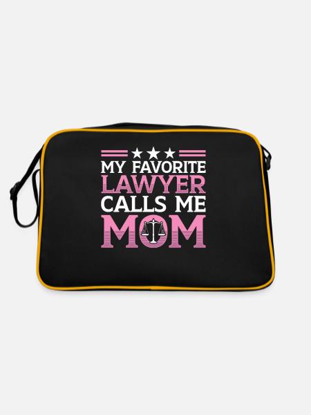Mon avocat préféré m’appelle maman avocate - Sac Retro - noir/or - Dos