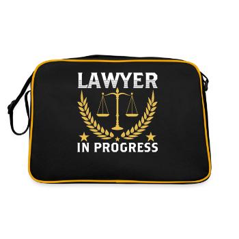 Lawyer Work in progress Lawyer Lawyer Law - Retro Bag - black/gold - Back