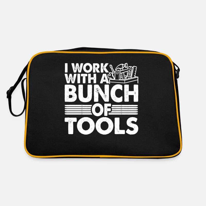 I Work With A Bunch Of Tools 21 - Retro Bag - black/gold