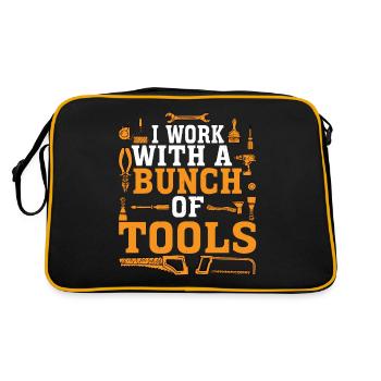 I Work With A Bunch Of Tools 19 - Retro Bag - black/gold - Back