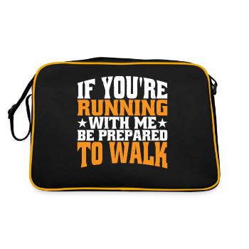 If you're running with me, be prepared to walk 6 - Retro Bag - black/gold - Back