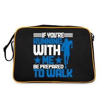 If you're running with me, be prepared to walk 4 - Retro Bag - black/gold - Back