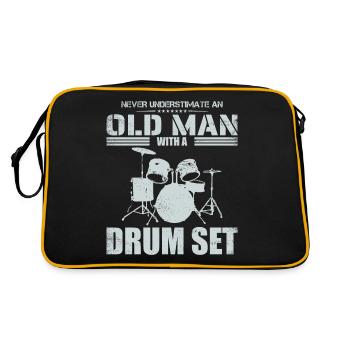Redhead Drummer I Destroy Silence - Sac Retro - noir/or - Dos