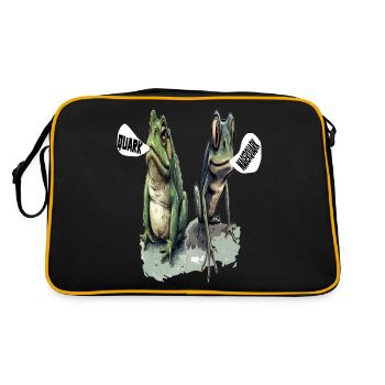 caillé têtard grenouille caillé régime alimentaire faible en gras jeu de mots quark - Sac Retro - noir/or - Dos