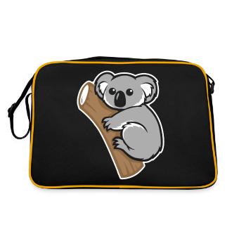 Koala Koala Watercolor - Retro Bag - black/gold - Back