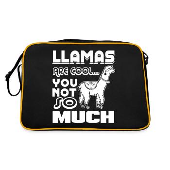 Llama Llamas Are Cool - Retro Bag - black/gold - Back