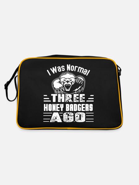 Honey Badger Normal 3 Honey Badgers Ago - Retro Bag - black/gold - Back