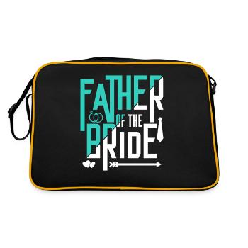Père de la fête de la mariée Mariage Mariage - Sac Retro - noir/or - Dos