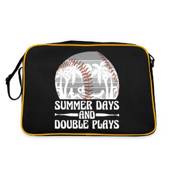 Summer Days And Double Plays 4 - Retro Tasche - Schwarz/Gold - Hinten