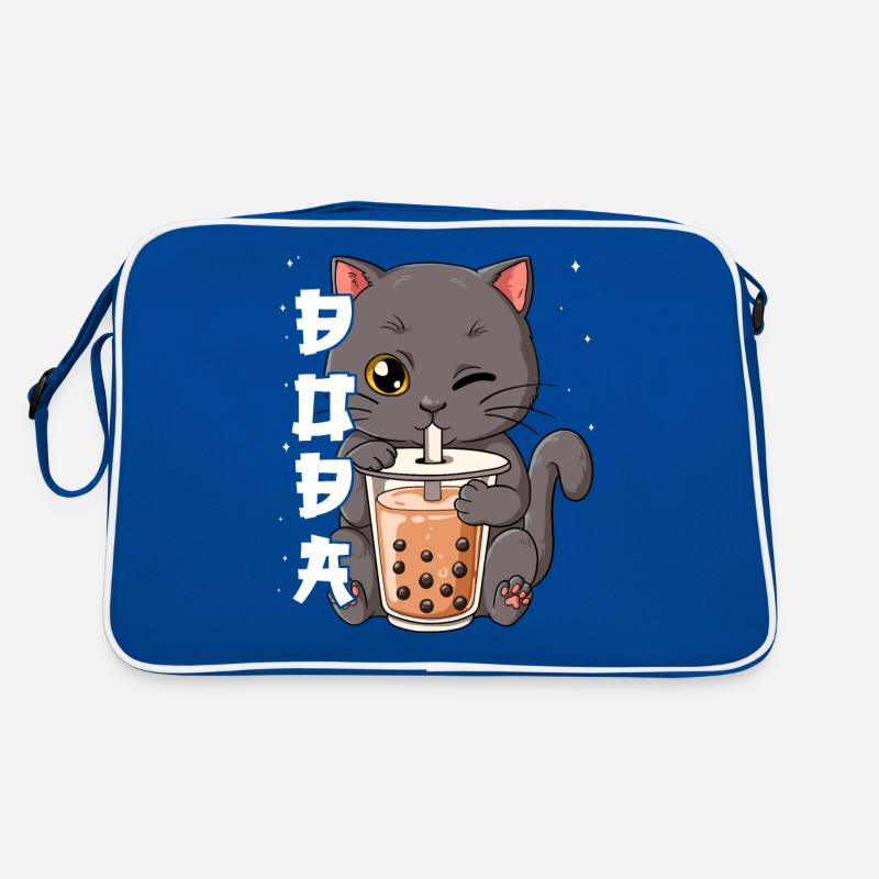 Boba Tea Katze Bubble Tea Retro Tasche