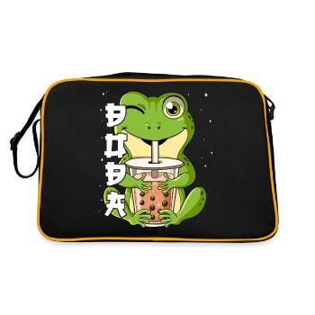 Boba Tea Grenouille Bubble Thé - Sac Retro - noir/or - Dos