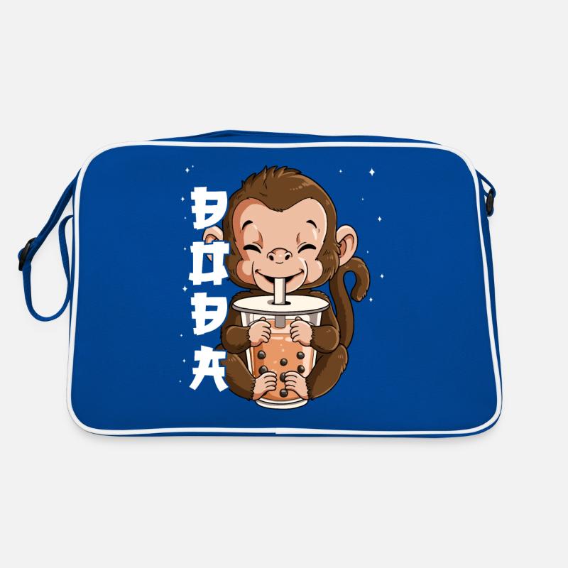 Boba Tea Affe Bubble Tea Retro Tasche