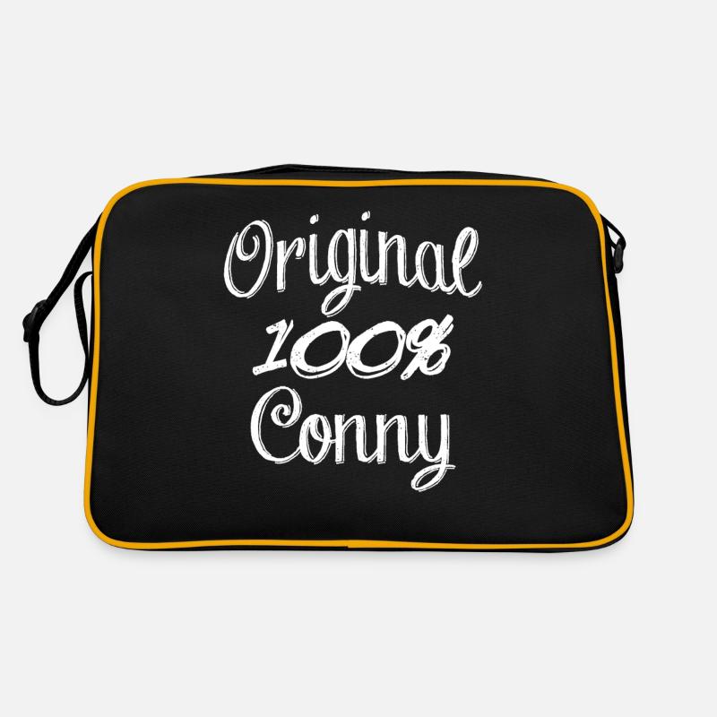 Original 100% Conny - Retro Tasche - Schwarz/Gold