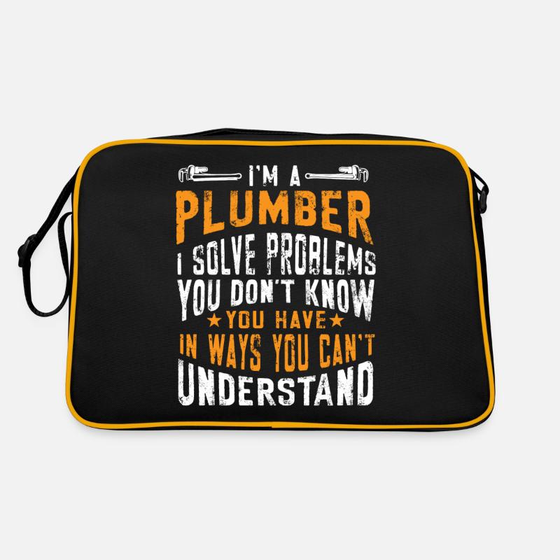 Handwerker Installateur Spruch Klempner Retro Tasche