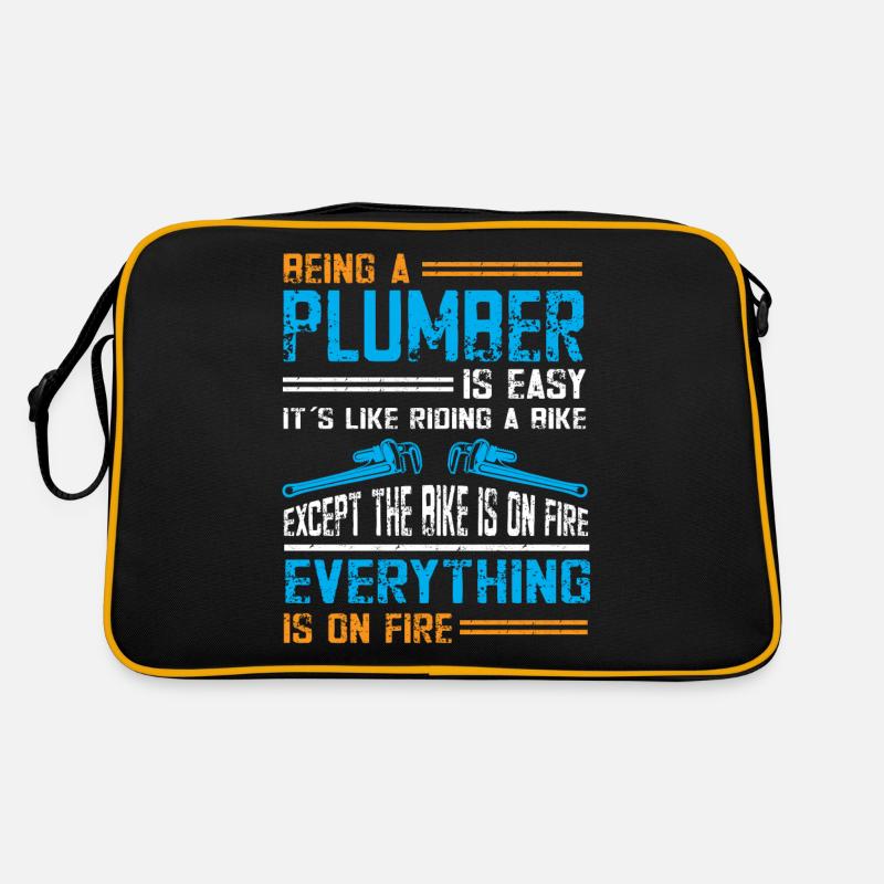 Handwerker Installateur Spruch Klempner Retro Tasche